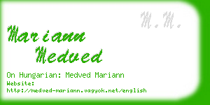 mariann medved business card